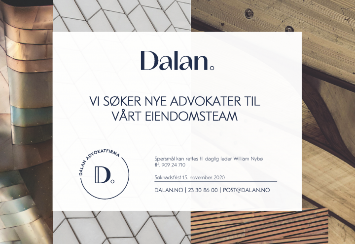 Vi søker advokater / advokatfullmektiger til vårt eiendomsteam